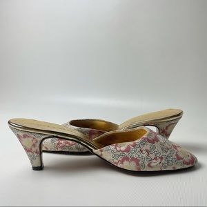 Jacques Levine Vintage Satin Slipper Mules - NSF